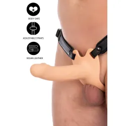 Imbracatura Strap-on con dildo cavo 16,5 cm
