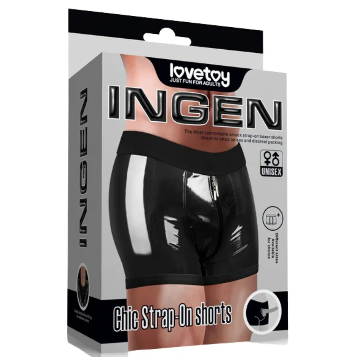 Boxer unisex per strapon o packer nero