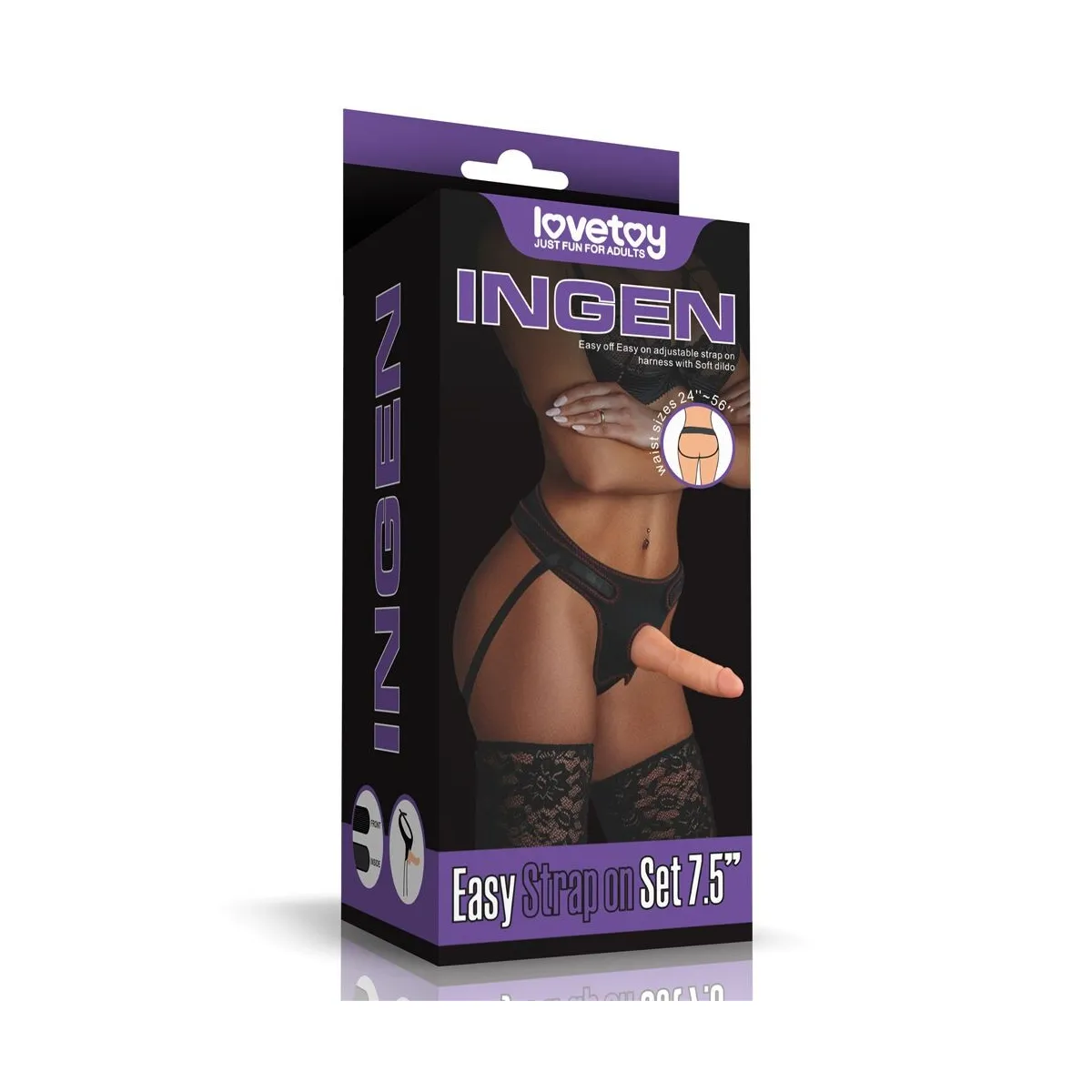Cintura strapon con dildo 19 cm removibile