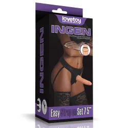Cintura strapon con dildo 19 cm removibile