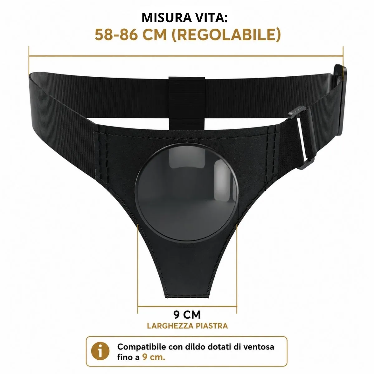 Tanga strapon con piastra per dildo