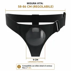 Tanga strapon con piastra per dildo