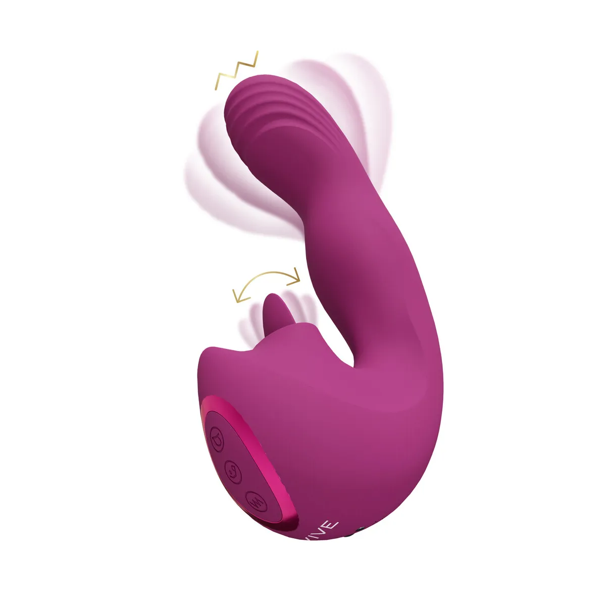 Vibratore vaginale effetto dita con linguetta