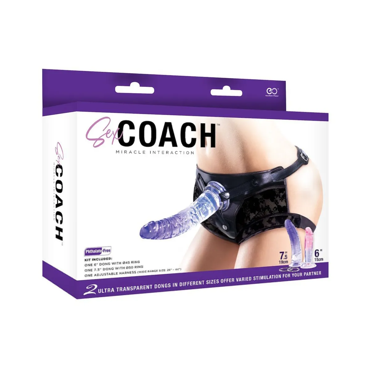 Imbracatura a slip Strapon con 2 dildo