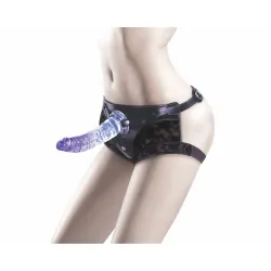 Imbracatura a slip Strapon con 2 dildo