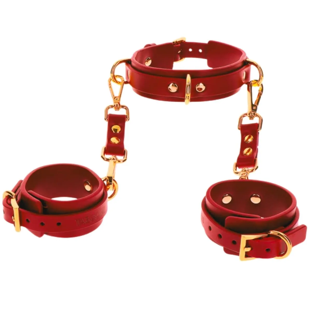 Collare BDSM Taboom con Polsiere Rosse