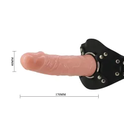 cintura strap-on da coscia con dildo 17 cm