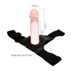 Cintura strapon con dildo cavo 15,5 cm