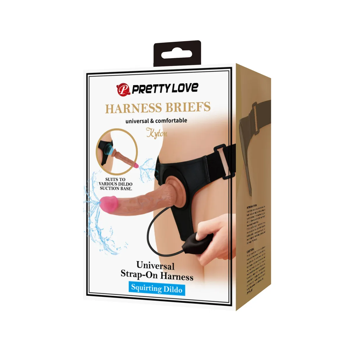 Cintura strapon con dildo eiaculante 21,5 cm