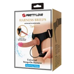 Cintura strapon con dildo eiaculante 21,5 cm