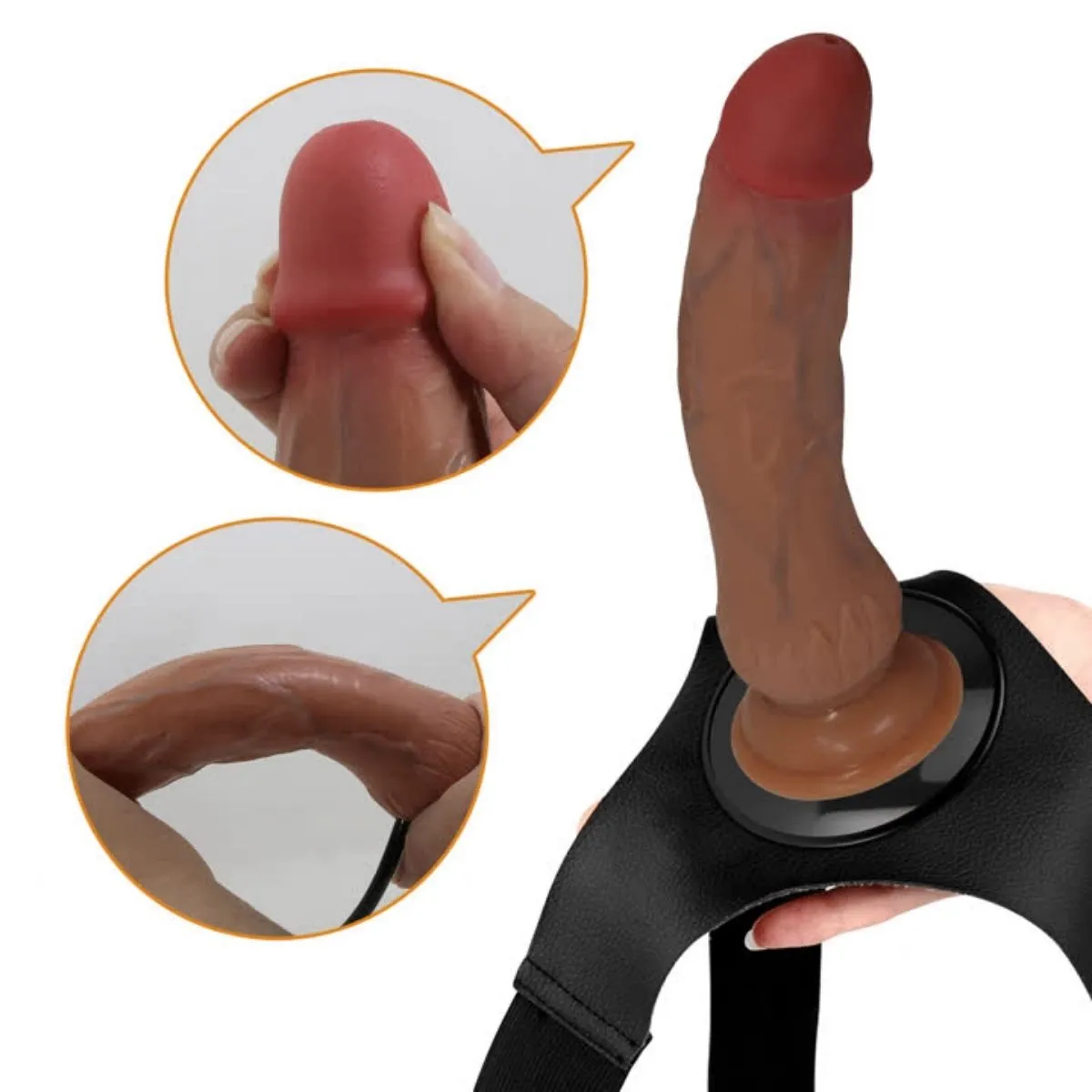 Cintura strapon con dildo eiaculante 21,5 cm