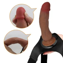 Cintura strapon con dildo eiaculante 21,5 cm