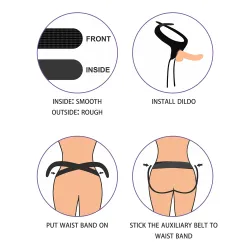 Cintura Strap-On con Dildo Removibile 20 cm