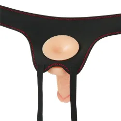Cintura strap-on con dildo removibile 18 cm
