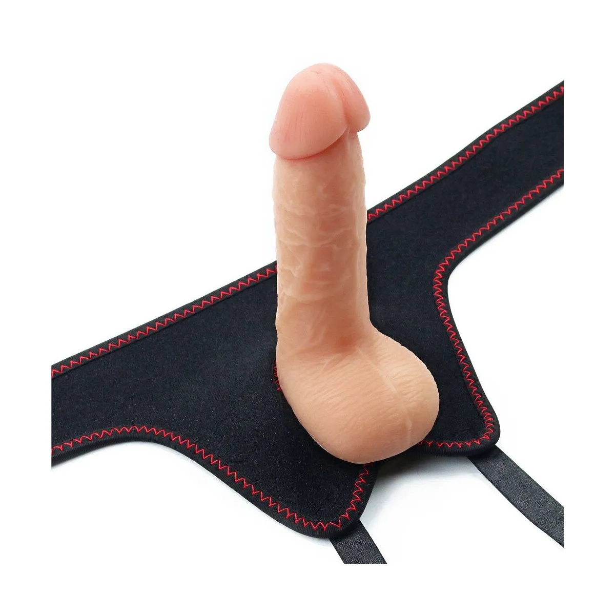 Cintura strap-on con dildo removibile 18 cm