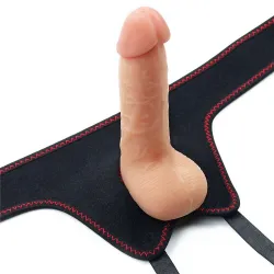 Cintura strap-on con dildo removibile 18 cm