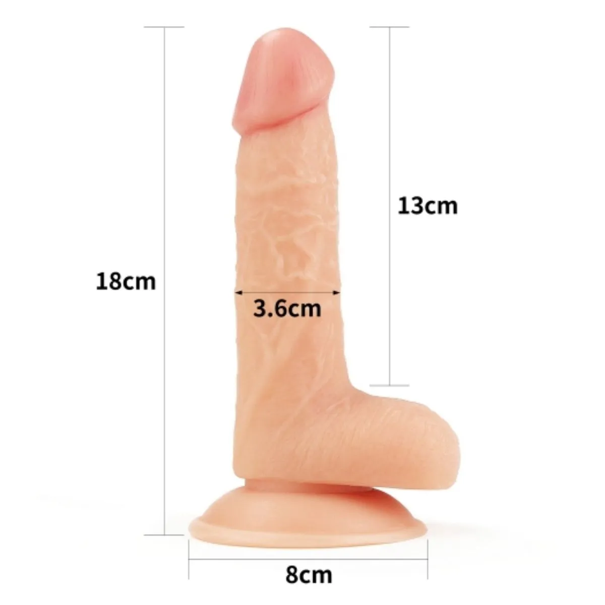 Cintura strap-on con dildo removibile 18 cm
