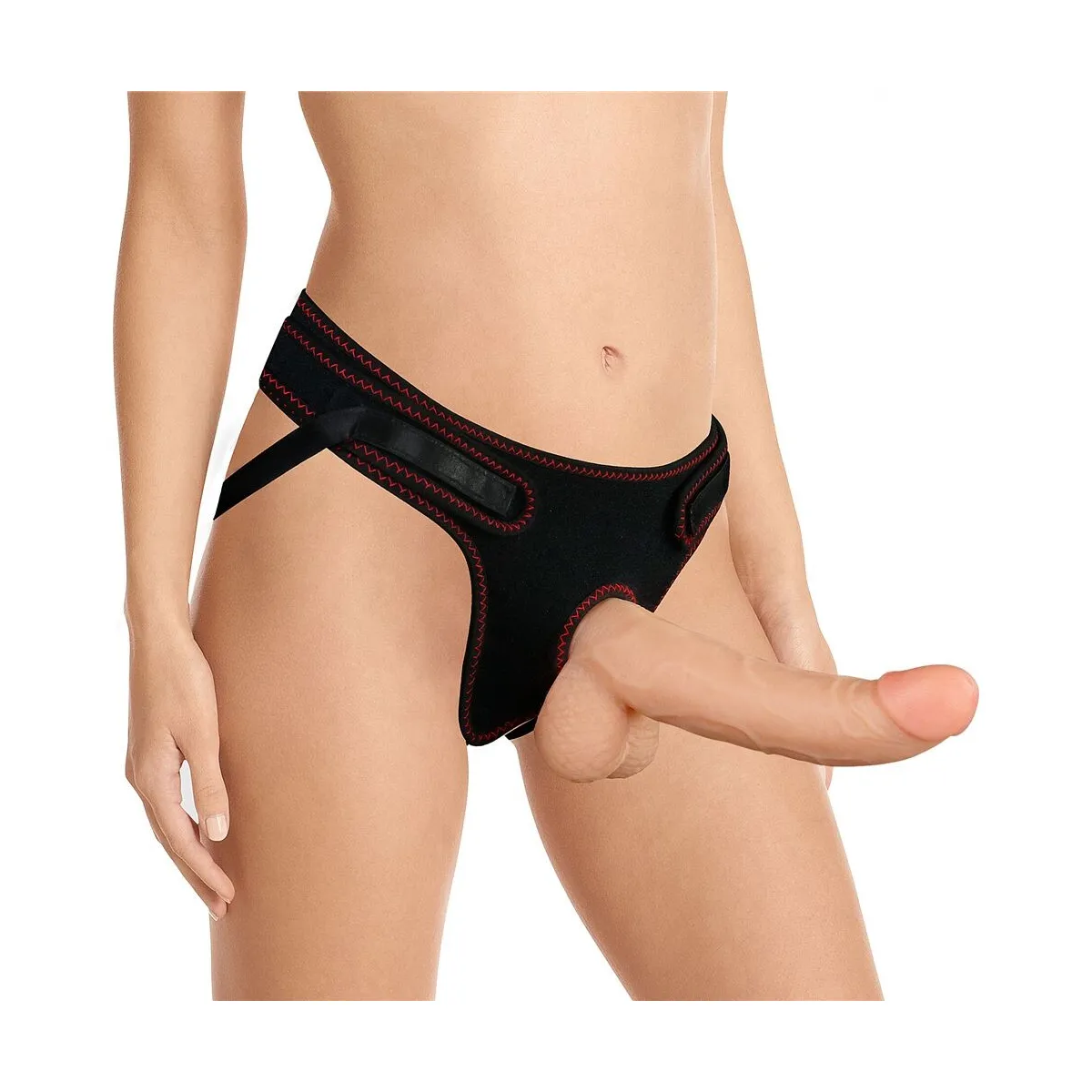 Cintura strap-on con dildo removibile 21,5 cm