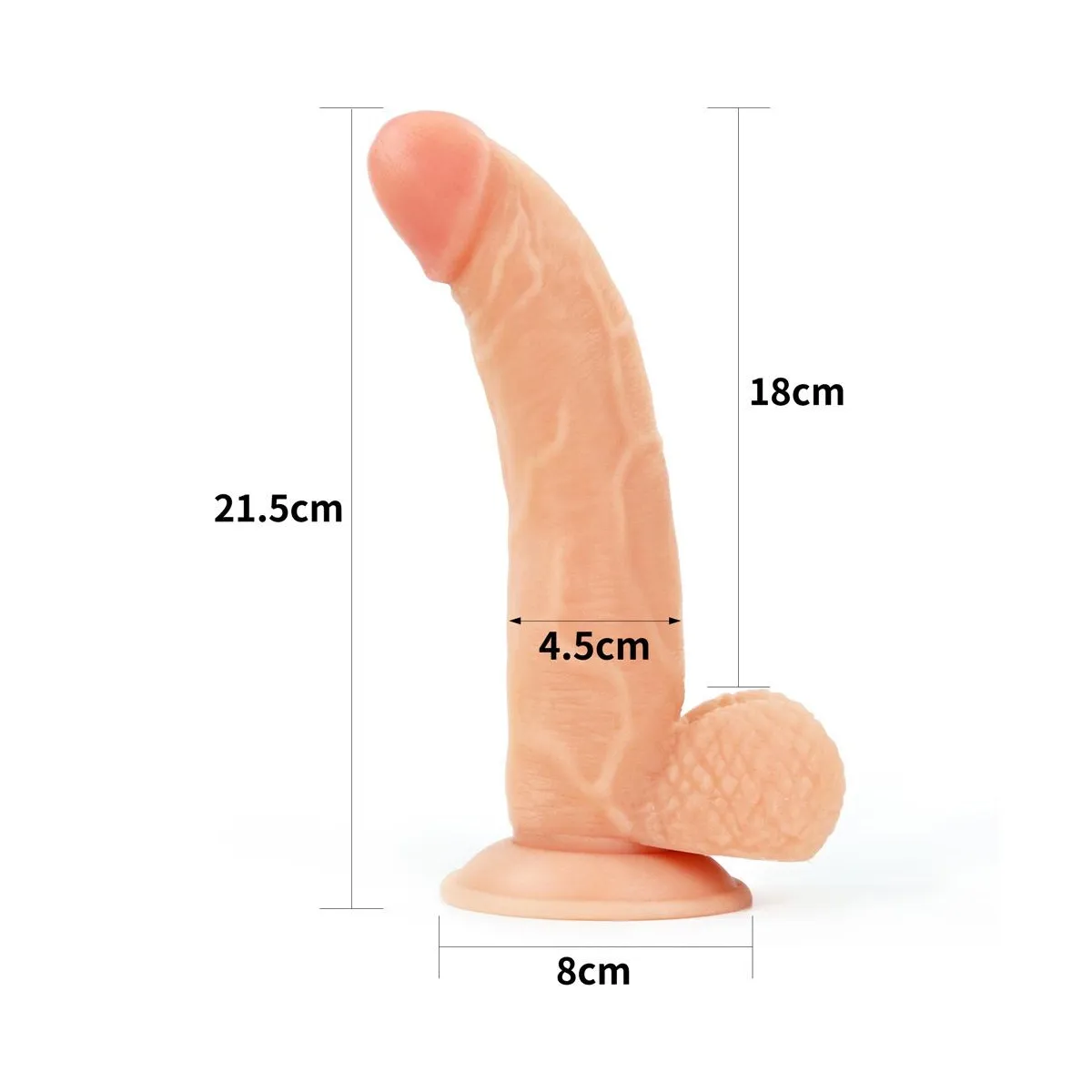 Cintura strap-on con dildo removibile 21,5 cm