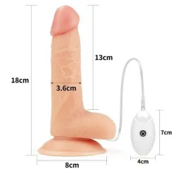 Cintura strap-on con dildo vibrante 18 cm