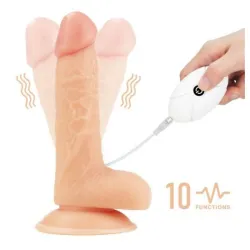 Cintura strap-on con dildo vibrante 18 cm