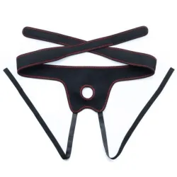Cintura strap-on con dildo vibrante 18 cm