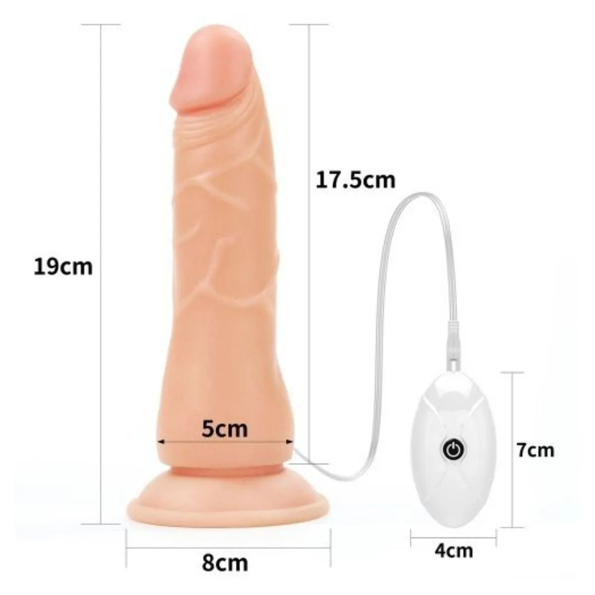 Cintura strap-on con dildo vibrante 19 cm