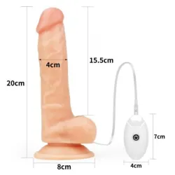 Cintura strap-on e dildo vibrante 20 cm