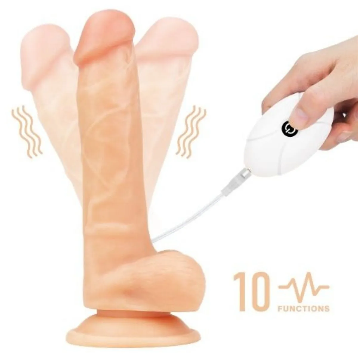 Cintura strap-on e dildo vibrante 20 cm