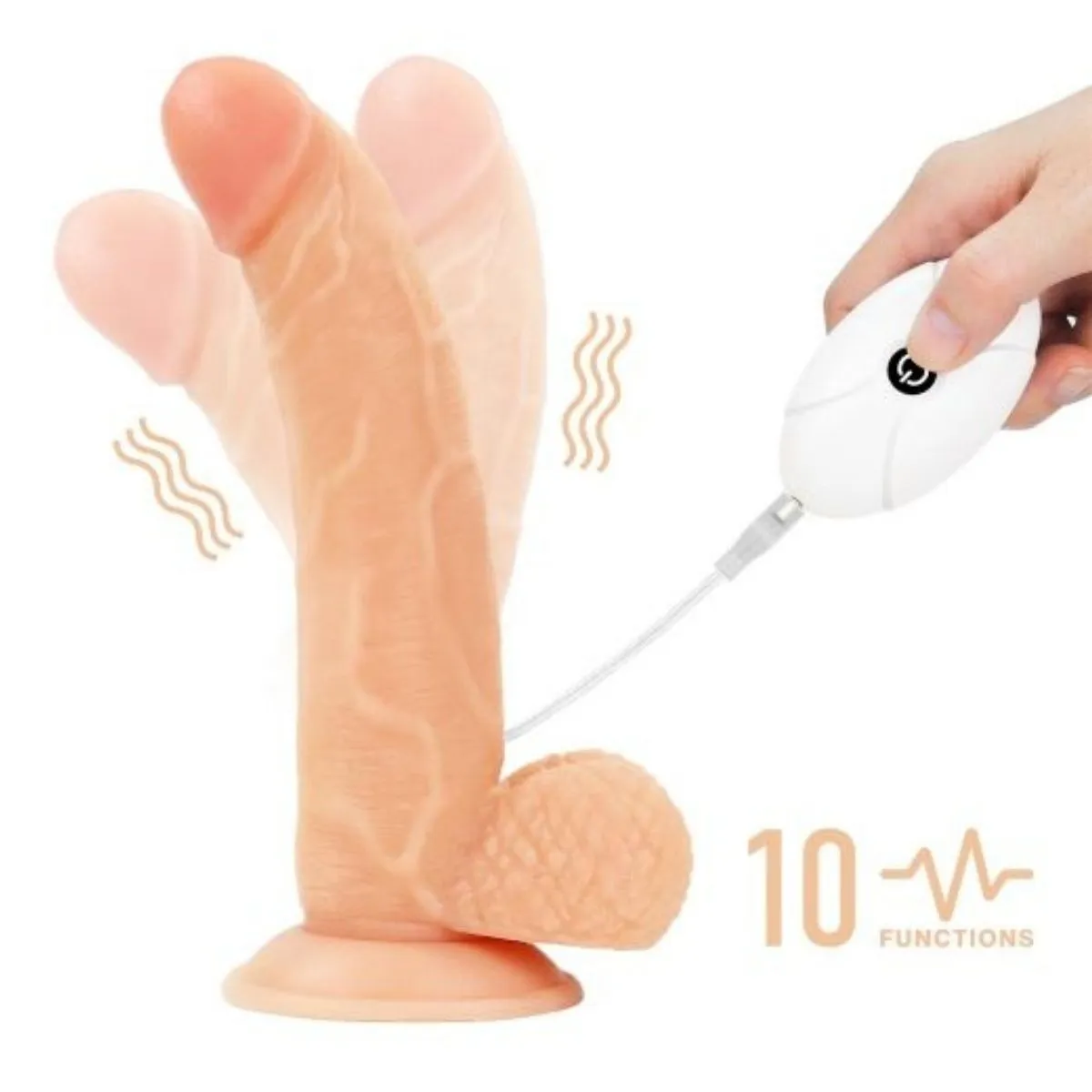Cintura strap-on con dildo vibrante 21,5 cm