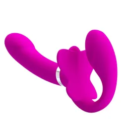 Dildo strapon vibrante stimolatore clitorideo