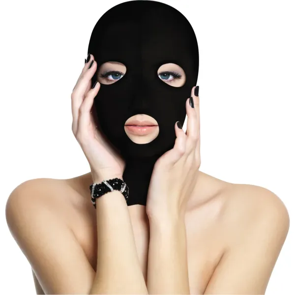 Maschera bondage cappuccio integrale nera