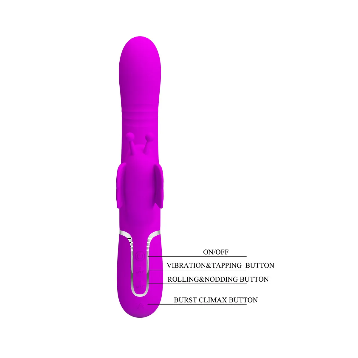Vibratore Rabbit Succhia Clitoride e Tapping