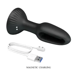 Plug Anale vibrante e lingua stimolante 14 cm