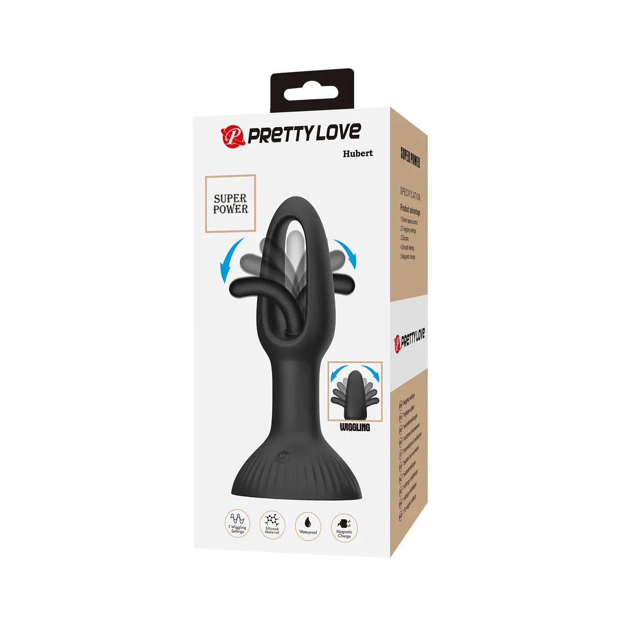 Plug Anale vibrante e lingua stimolante 14 cm