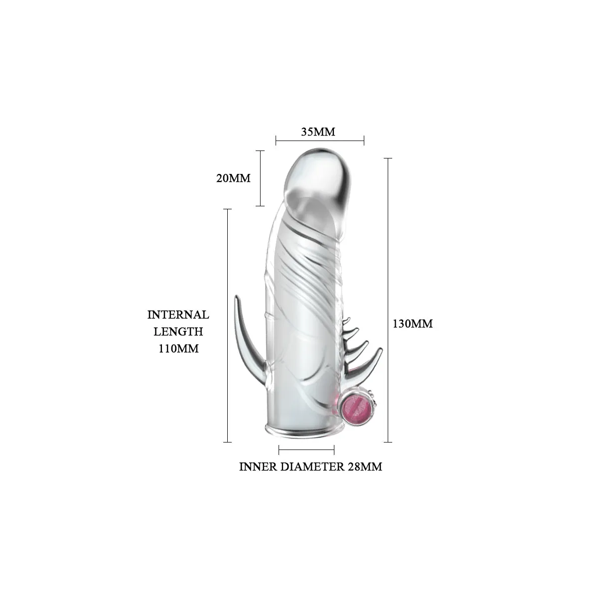 Guaina prolunga pene vibrante 13 cm