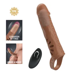 Guaina Prolunga Pene Vibrante 24 cm Rilievi
