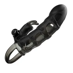 Guaina Pene vibrante con rabbit 19 cm