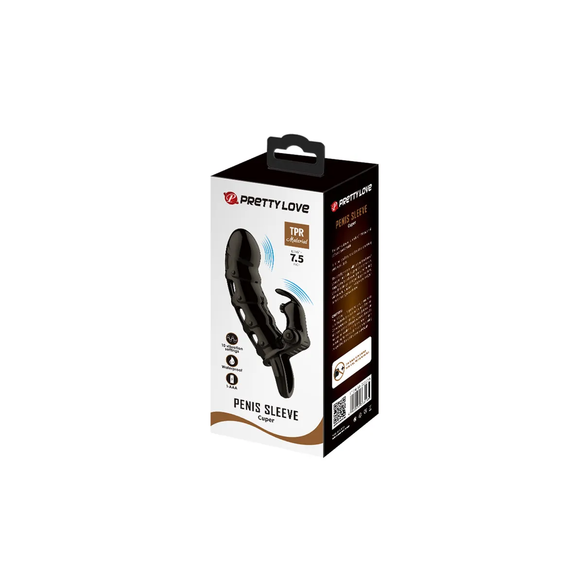 Guaina Pene vibrante con rabbit 19 cm