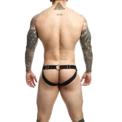 Jockstrap sexy con borchie Peekaboo di Dngeon