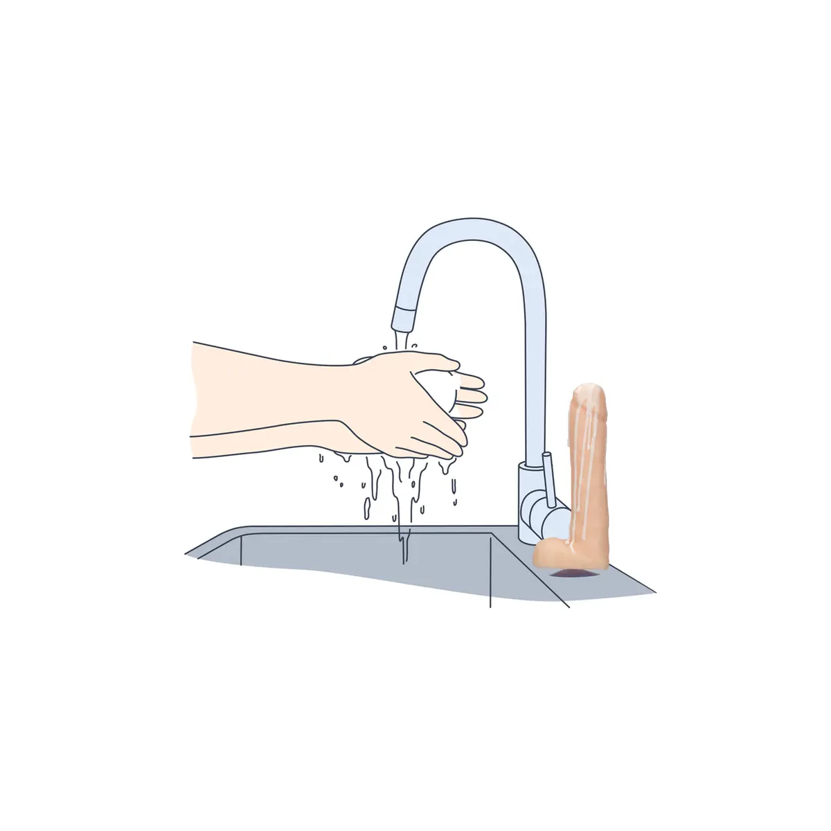 Sapone a forma di pene con Ventosa 18 cm