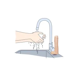 Sapone a forma di pene con Ventosa 18 cm