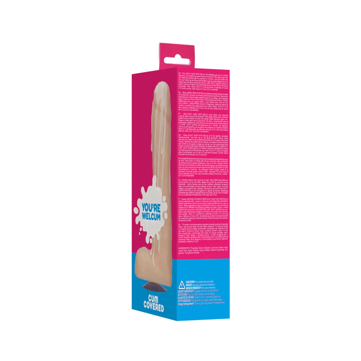 Sapone a forma di pene con Ventosa 18 cm