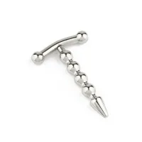 Penis Plug acciaio con sfere 6 cm