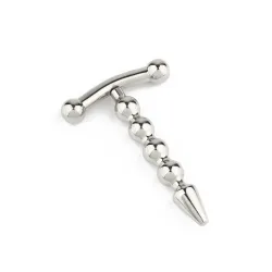Penis Plug acciaio con sfere 6 cm