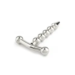Penis Plug acciaio con sfere 6 cm