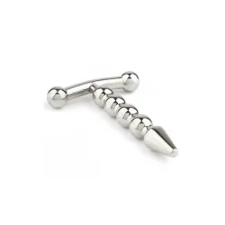 Penis Plug acciaio con sfere 6 cm