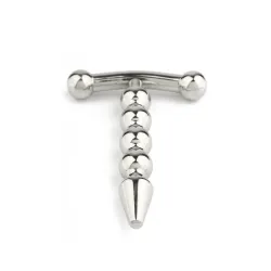 Penis Plug acciaio con sfere 6 cm