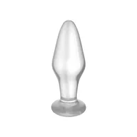 Plug Anale in Vetro Trasparente 10 cm