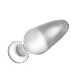 Plug Anale in Vetro Trasparente 10 cm